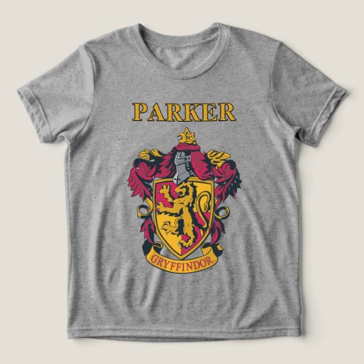 Harry Potter | Gryffindor Crest Gold and Red Tri-Blend Shirt (Design voorkant)