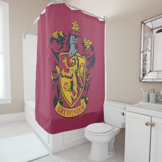 Harry Potter | Gryffindor Crest Gold en Red Douchegordijn (In situ)