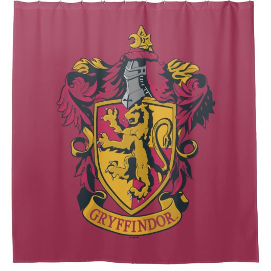 Harry Potter | Gryffindor Crest Gold en Red Douchegordijn (Voorkant)