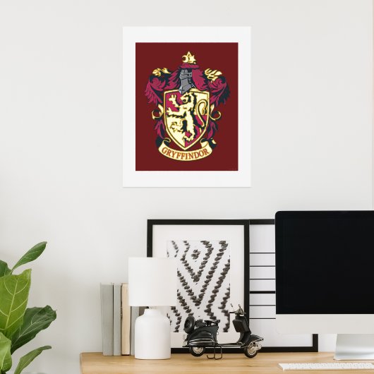 Harry Potter | Gryffindor Crest Gold en Red Folie Afdrukken (Insitu (Desk))