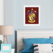 Harry Potter | Gryffindor Crest Gold en Red Folie Afdrukken (Insitu (Slaapkamer))