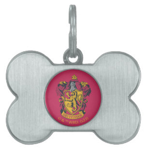 Harry Potter Gryffindor Crest Gold en Red Huisdieren Naamplaatje