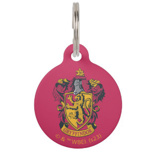 Harry Potter Gryffindor Crest Gold en Red Huisdierpenning