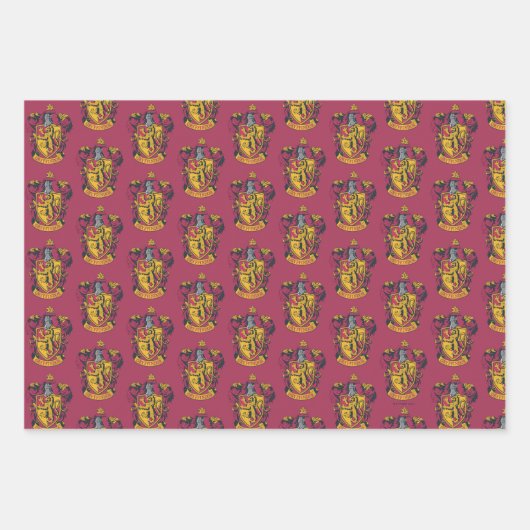 Harry Potter | Gryffindor Crest Gold en Red Inpakpapier Vel (Voorkant 2)