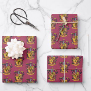 Harry Potter   Gryffindor Crest Gold en Red Inpakpapier Vel