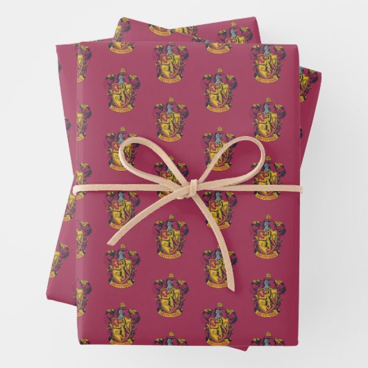 Harry Potter | Gryffindor Crest Gold en Red Inpakpapier Vel (In situ)