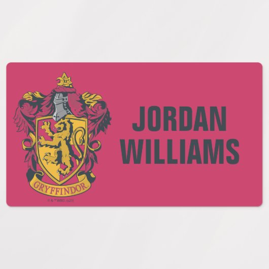 Harry Potter | Gryffindor Crest Gold en Red Labels (Design 2)