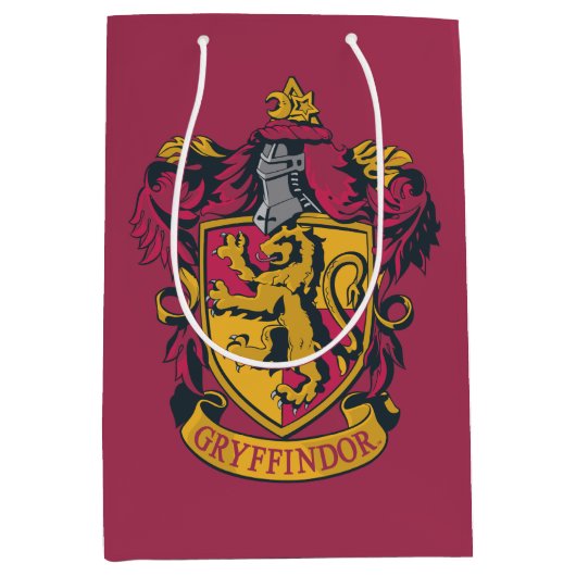 Harry Potter | Gryffindor Crest Gold en Red Medium Cadeauzakje (Voorkant)