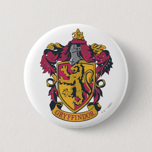 Harry Potter | Gryffindor Crest Gold en Red Ronde Button 5,7 Cm (Voorkant)