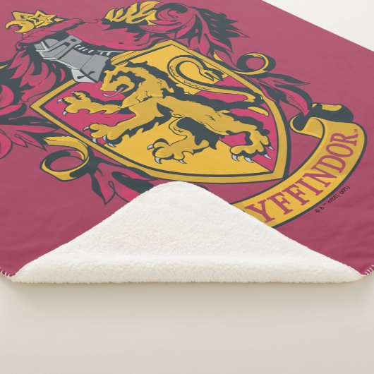 Harry Potter | Gryffindor Crest Gold en Red Sherpa Deken (3/4)