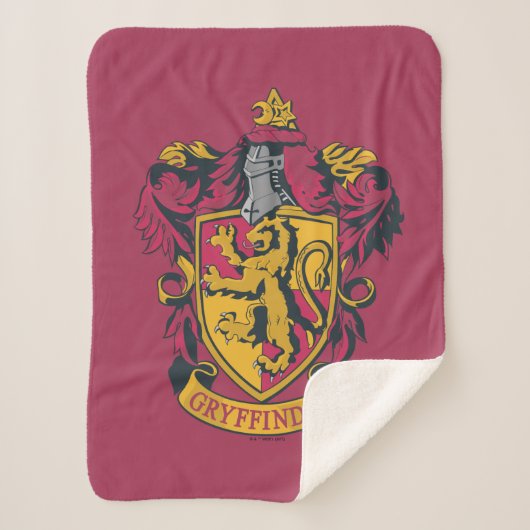 Harry Potter | Gryffindor Crest Gold en Red Sherpa Deken (Voorkant)