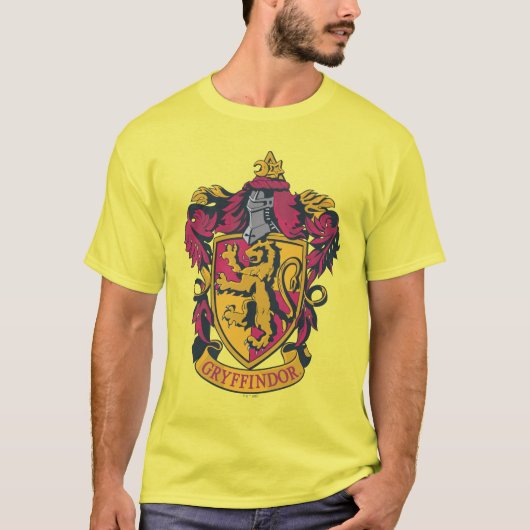 Harry Potter| Gryffindor Crest Gold en Red T-shirt (Voorkant)