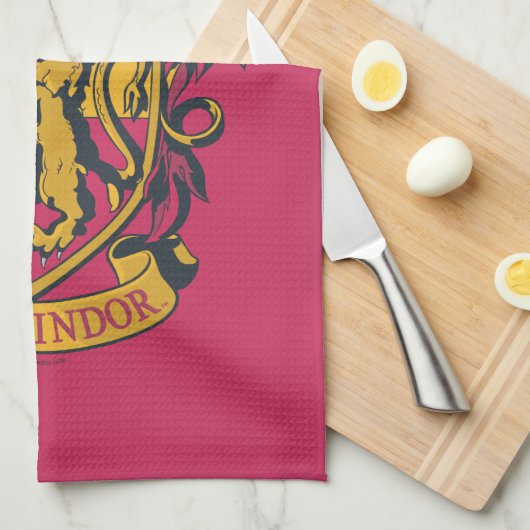 Harry Potter | Gryffindor Crest Gold en Red Theedoek (Quarter Fold)