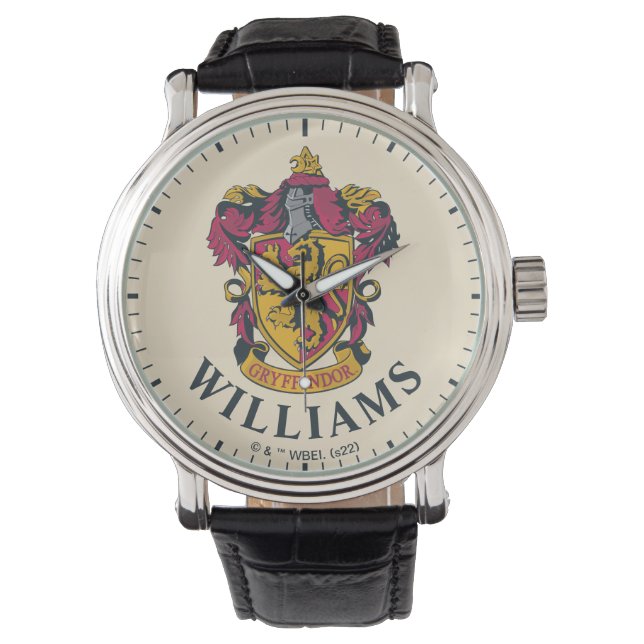Harry Potter | Gryffindor Crest Gold en Red Watch Horloge (Voorkant)