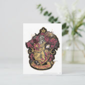 Harry Potter| Gryffindor Crest - Vernietigd Briefkaart (Staand voorkant)