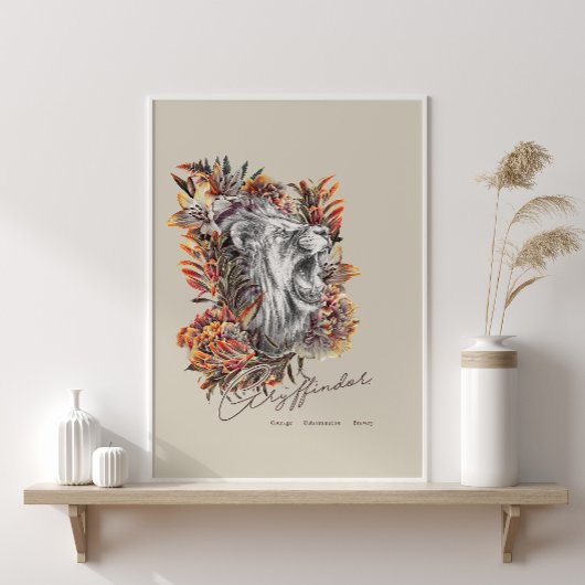 HARRY POTTER™ GRYFFINDOR™ Floral Poster