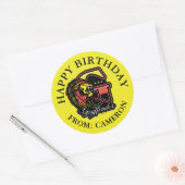HARRY POTTER™ | GRYFFINDOR™ Gelukkige Verjaardag Ronde Sticker (Envelop)