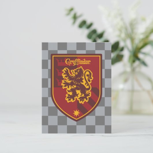 Harry Potter | Gryffindor House Pride Crest Briefkaart (Staand voorkant)