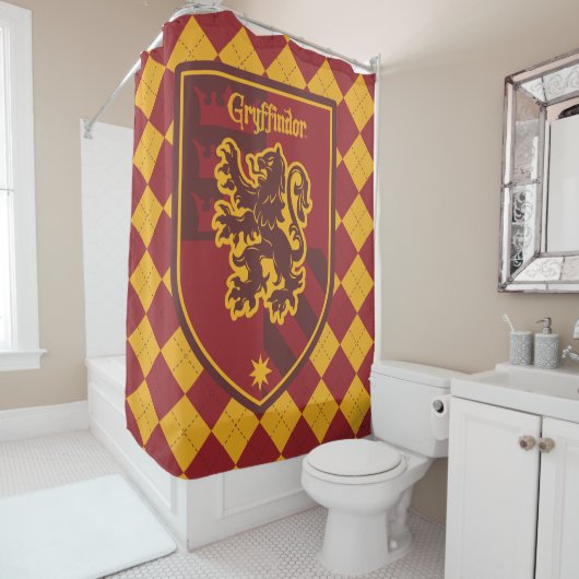 Harry Potter | Gryffindor House Pride Crest Douchegordijn (In situ)