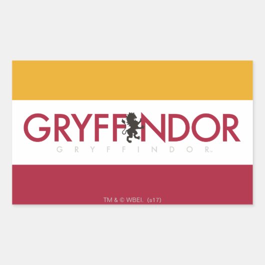 Harry Potter| Gryffindor House Pride Crest Rechthoekige Sticker (Voorkant)