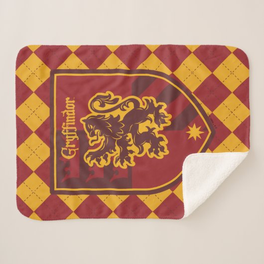 Harry Potter | Gryffindor House Pride Crest Sherpa Deken (Voorkant (horizontaal))