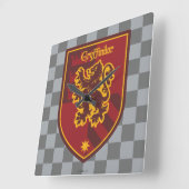 Harry Potter | Gryffindor House Pride Crest Vierkante Klok (Hoek)