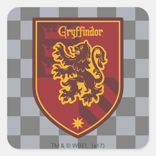 Harry Potter | Gryffindor House Pride Crest Vierkante Sticker (Voorkant)