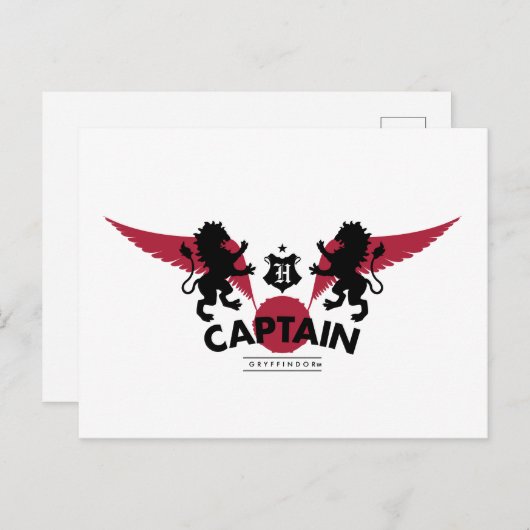 Harry Potter | GRYFFINDOR™ House Quidditch Kapitei Briefkaart (Voorkant / Achterkant)