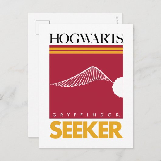 Harry Potter | GRYFFINDOR™ House Quidditch Seeker Briefkaart (Voorkant / Achterkant)