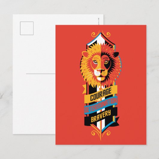 Harry Potter| GRYFFINDOR™ House Traits Sigil Briefkaart (Voorkant / Achterkant)