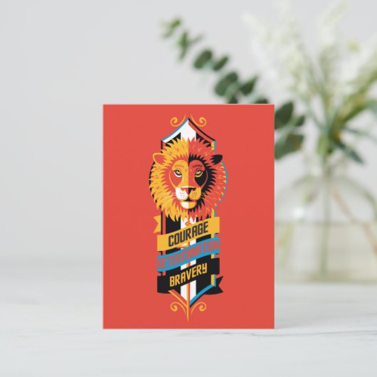 Harry Potter| GRYFFINDOR™ House Traits Sigil Briefkaart (Staand voorkant)