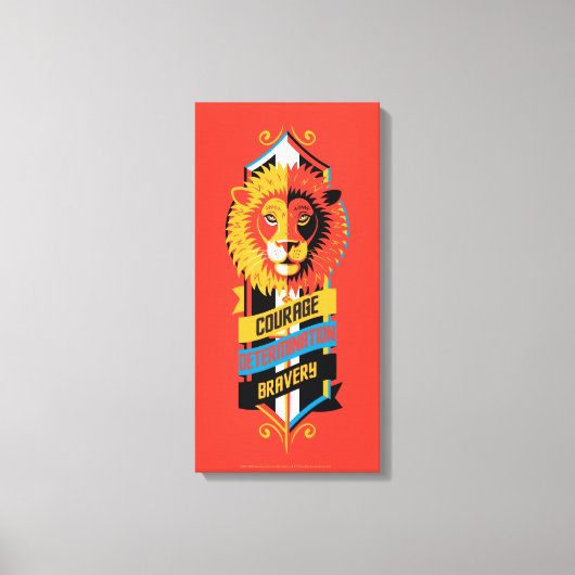 Harry Potter | GRYFFINDOR™ House Traits Sigil Canvas Afdruk (Voorkant)