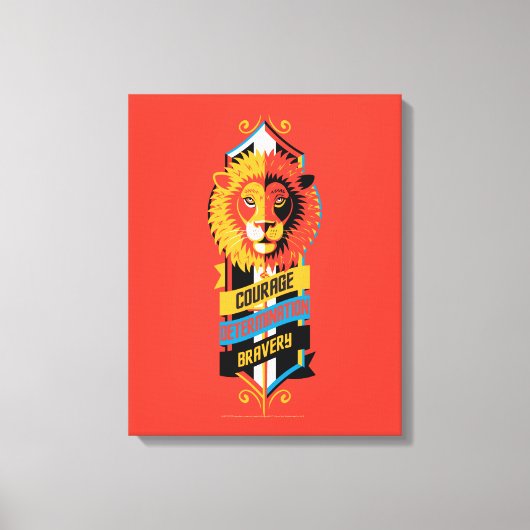 Harry Potter | GRYFFINDOR™ Huis Eigenschappen Zege Canvas Afdruk (Voorkant)