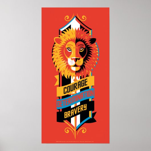 Harry Potter | GRYFFINDOR™ Huis Eigenschappen Zege Poster (Voorkant)