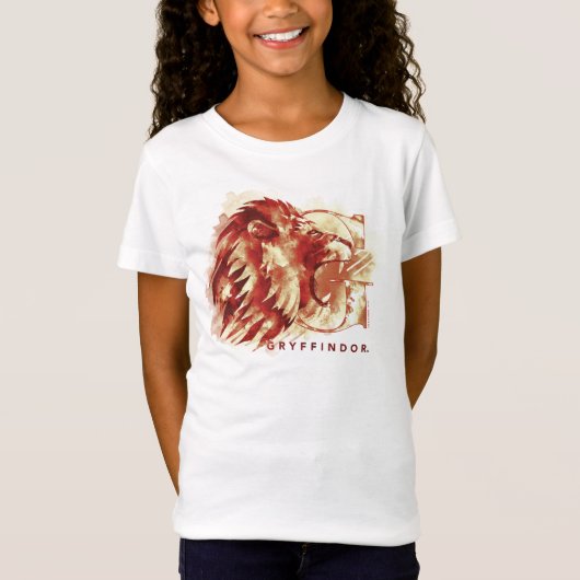 Harry Potter | GRYFFINDOR™ Leeuw Aquarel T-shirt (Voorkant)