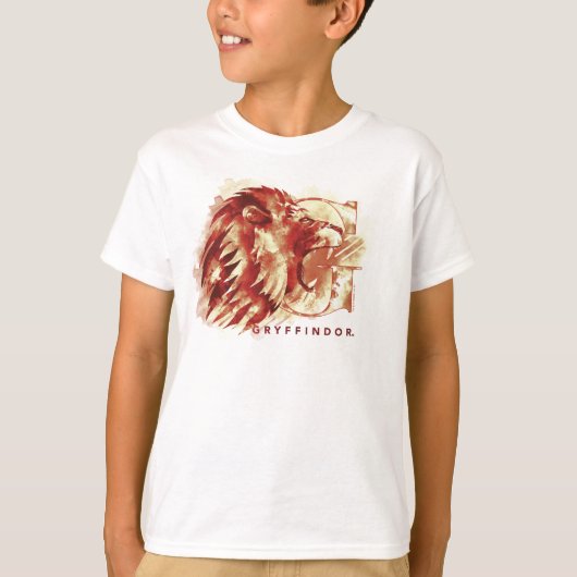 Harry Potter | GRYFFINDOR™ Leeuw Aquarel T-shirt (Voorkant)