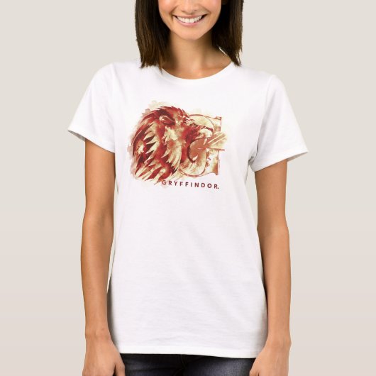 Harry Potter | GRYFFINDOR™ Leeuw Aquarel T-shirt (Voorkant)