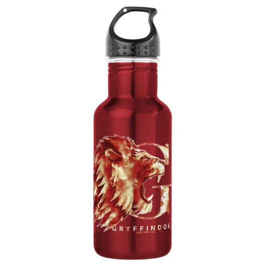 Harry Potter | GRYFFINDOR™ Leeuw Aquarel Waterfles (Voorkant)