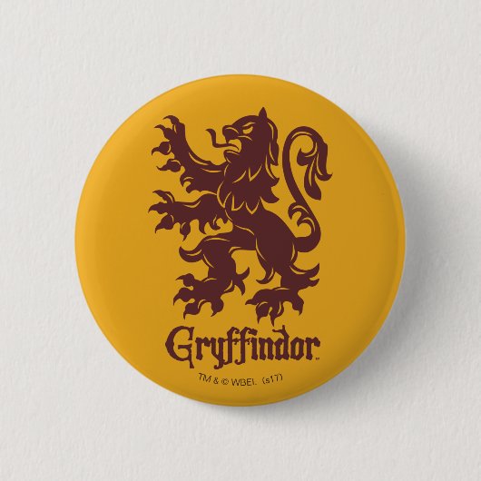 Harry Potter | Gryffindor Leeuw Grafisch Ronde Button 5,7 Cm (Voorkant)