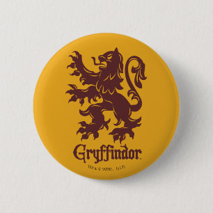Harry Potter   Gryffindor Leeuw Grafisch Ronde Button 5,7 Cm