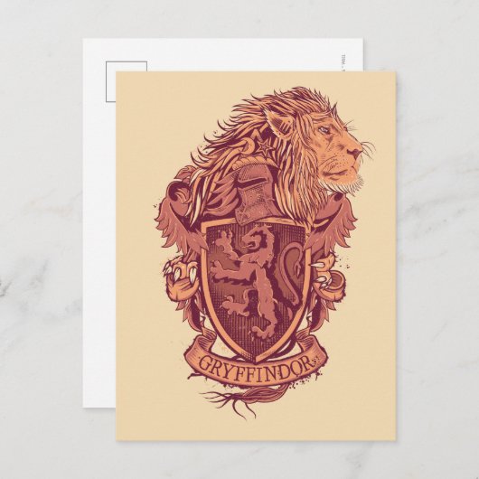 Harry Potter | Gryffindor Lion Crest Briefkaart (Voorkant / Achterkant)