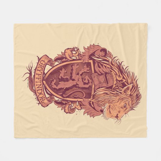 Harry Potter | Gryffindor Lion Crest Fleece Deken (Voorkant (Horizontaal))