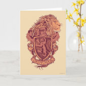 Harry Potter | Gryffindor Lion Crest Kaart (Gele Bloem)