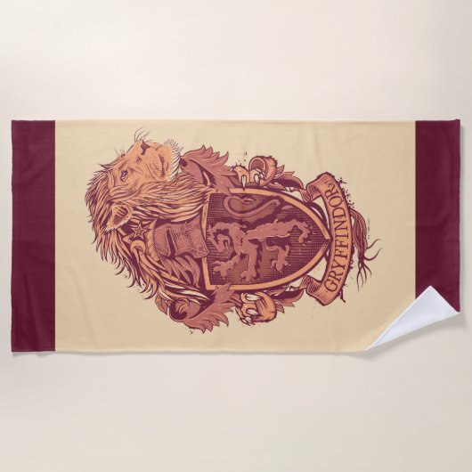 Harry Potter | Gryffindor Lion Crest Strandlaken (Voorkant)