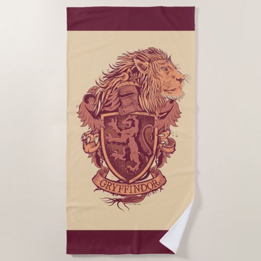 Harry Potter | Gryffindor Lion Crest Strandlaken (Voorkant)