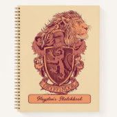 Harry Potter | Gryffindor Lion Crest Tekening Notitieboek (Voorkant)