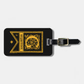 Harry Potter | Gryffindor Monogram Banner Bagagelabel (Voorkant horizontaal)