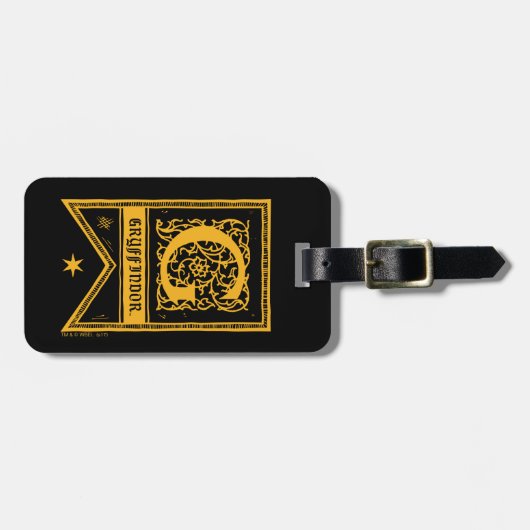 Harry Potter | Gryffindor Monogram Banner Bagagelabel (Voorkant horizontaal)