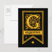 Harry Potter| Gryffindor Monogram Banner Briefkaart (Voorkant / Achterkant)