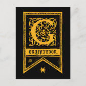 Harry Potter| Gryffindor Monogram Banner Briefkaart (Voorkant)